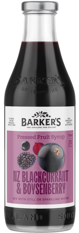 NZ Blackcurrant & Boysenberry Fruit Syrup 710ml