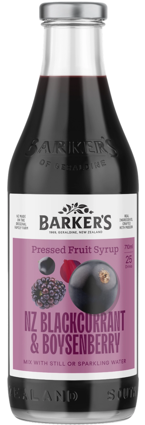 NZ Blackcurrant & Boysenberry Fruit Syrup 710ml