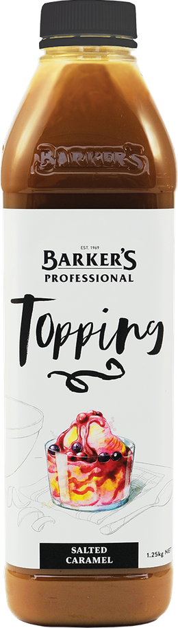 Barker's Professional Salted Caramel Topping 1.25kg
