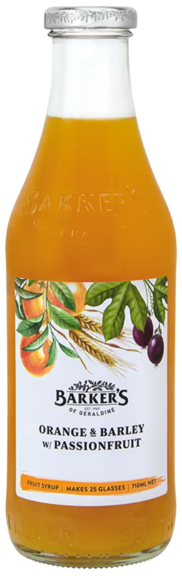 Orange & Barley with Passionfruit Fruit Syrup