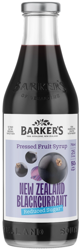 NZ Blackcurrant Reduced Sugar Fruit Syrup 710ml