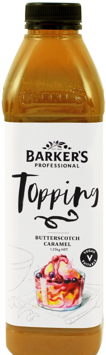 Barker's Professional Butterscotch Caramel Topping 1.25kg