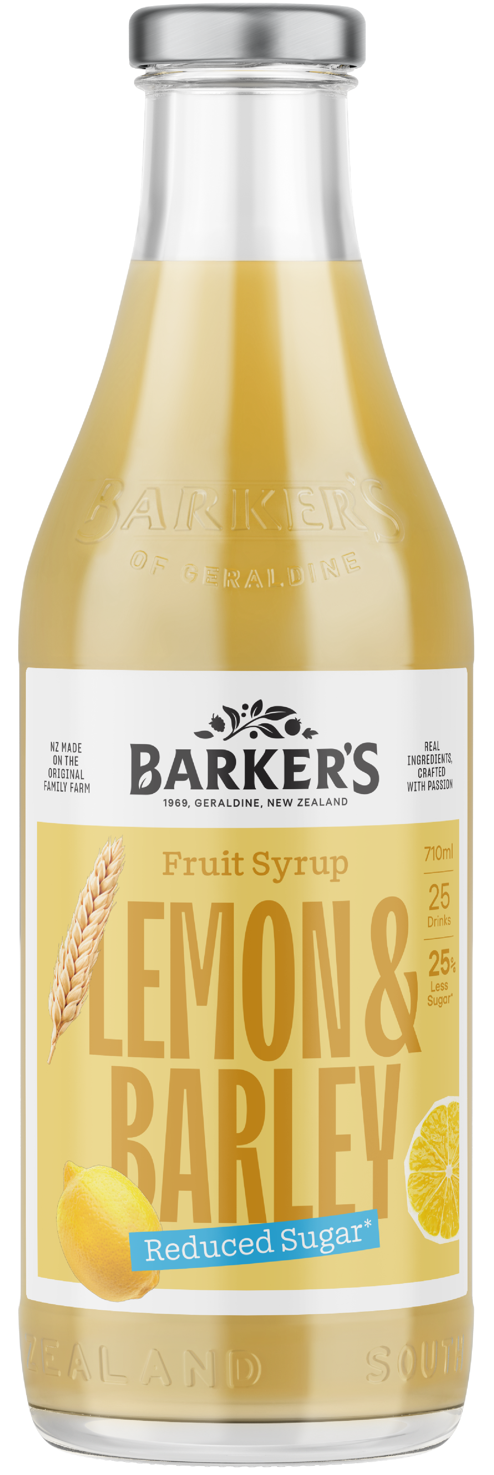 Lemon & Barley Reduced Sugar Fruit Syrup 710ml