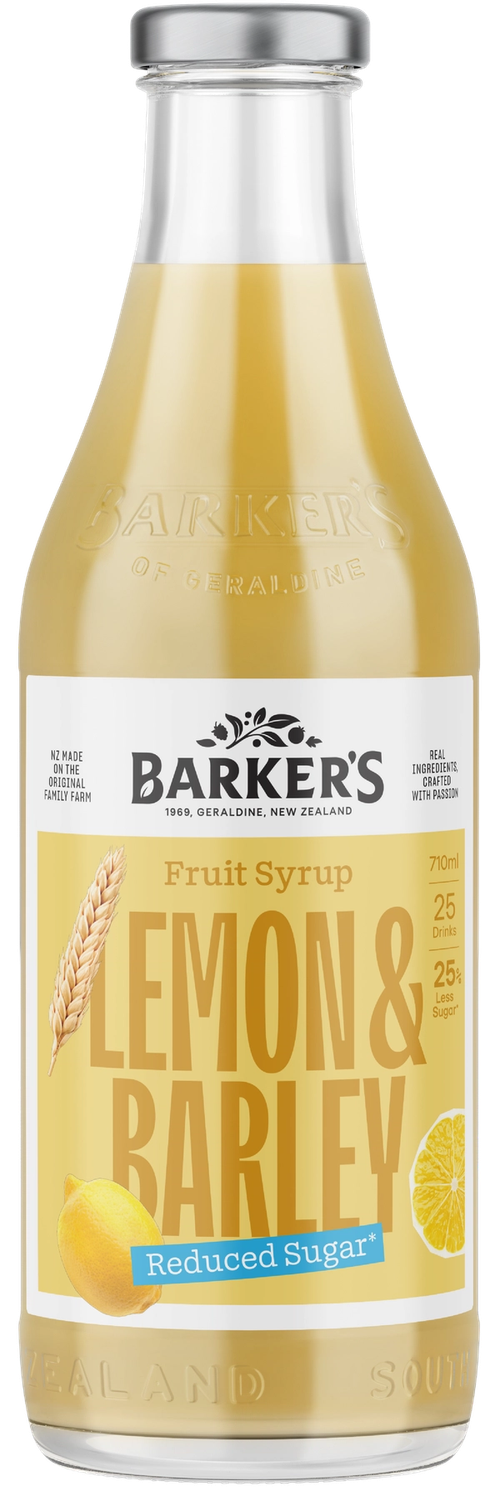 Lemon & Barley Reduced Sugar Fruit Syrup 710ml