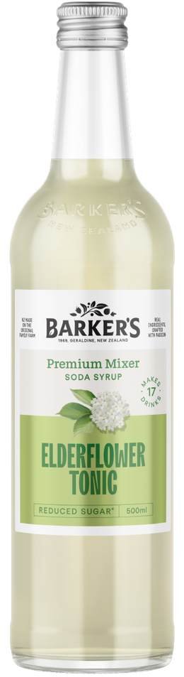 Elderflower Tonic Premium Mixer Soda Syrup 500ml