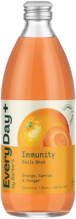 EveryDay+ Orange, Carrot & Ginger Immunity Daily Shots 490ml