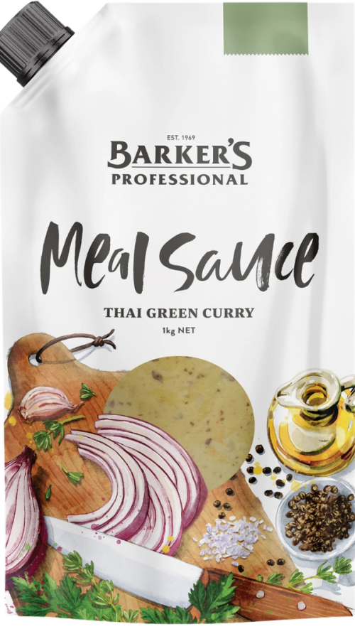 Barker's Professional Thai Green Curry Meal Sauce 1kg