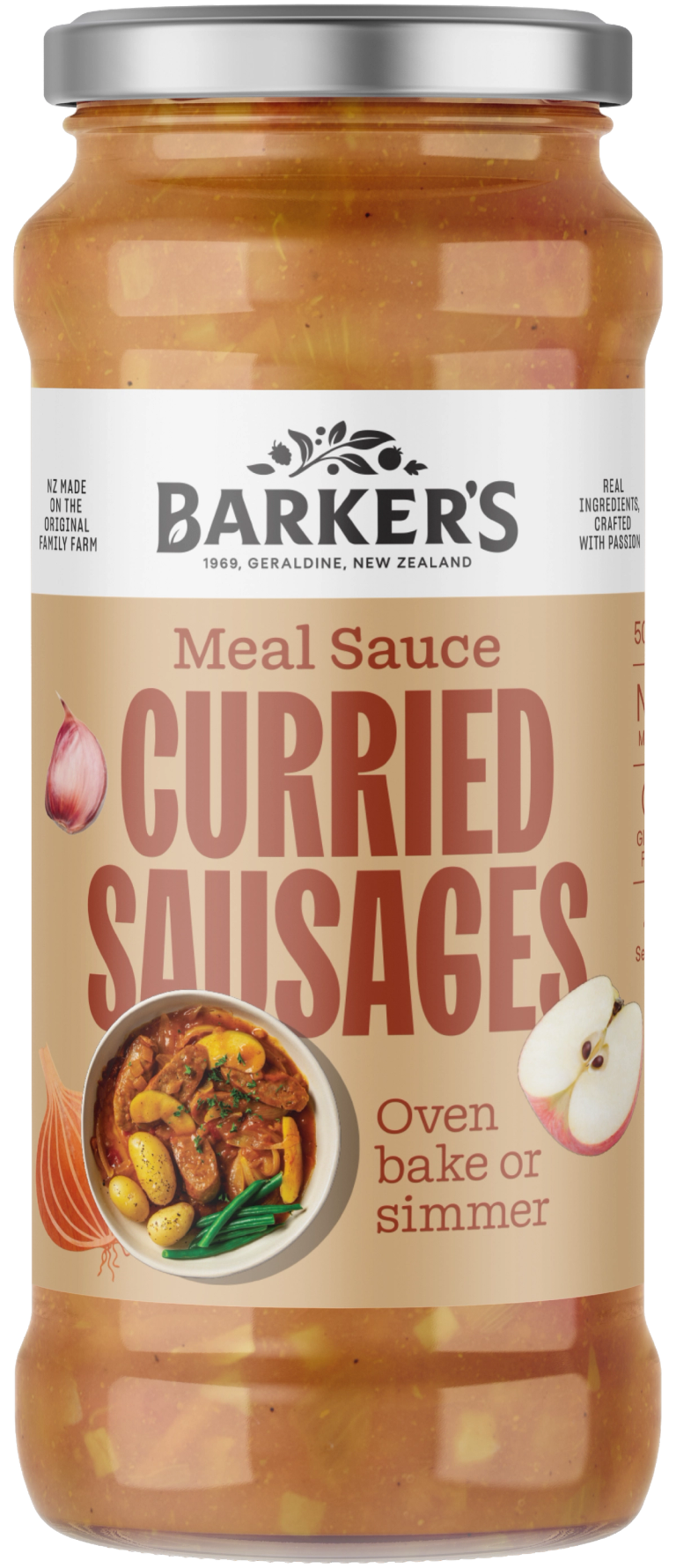 Curried Sausages Meal Sauce Shop Barker's of Geraldine