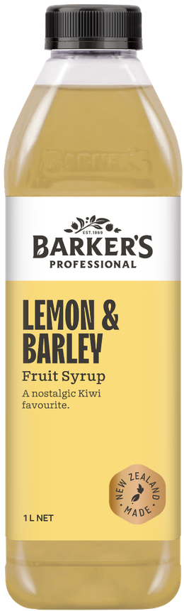 Barker's Professional Lemon & Barley Fruit Syrup 1L