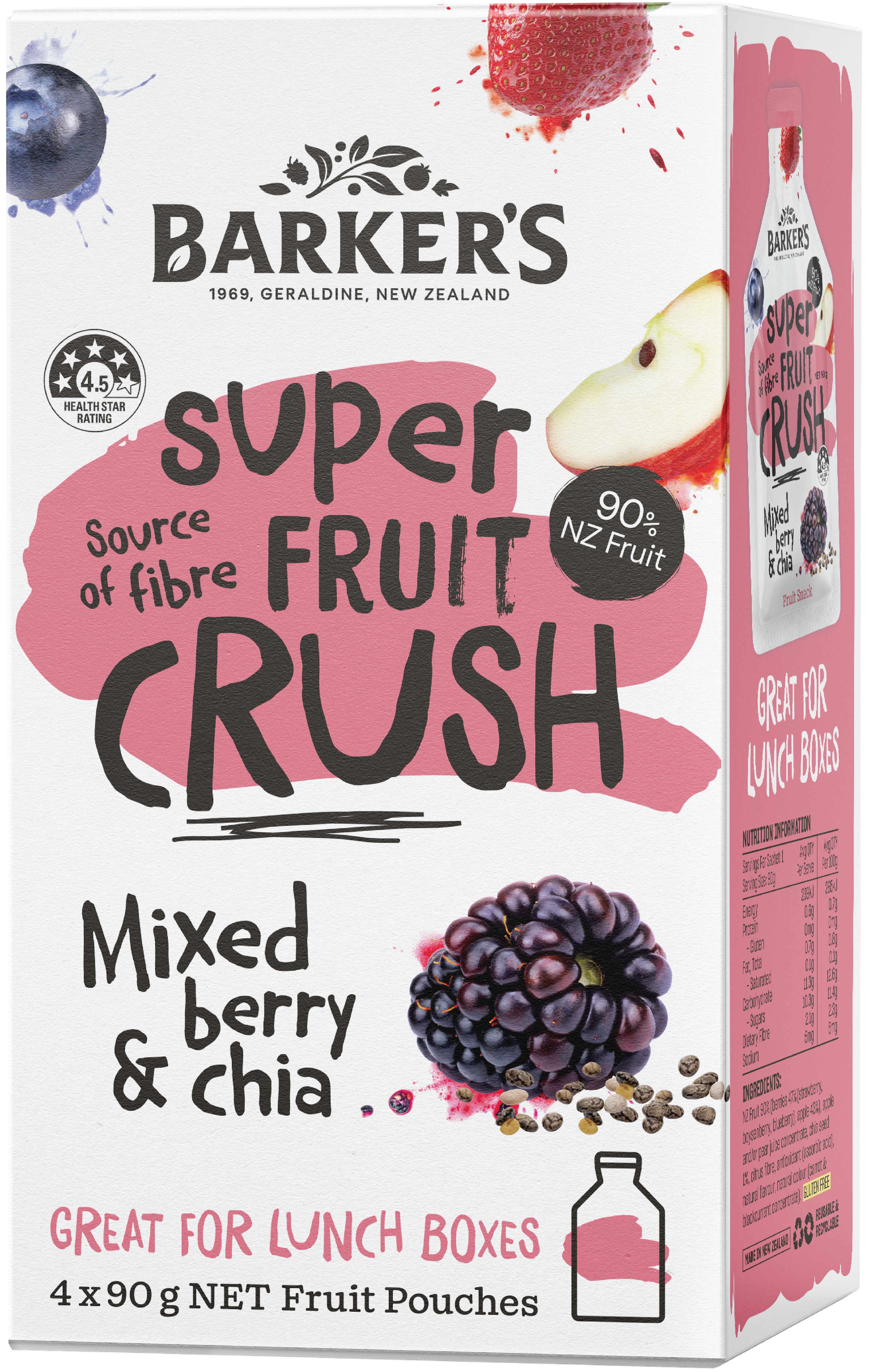 Mixed Berry & Chia Super Fruit Crush (4 pack)