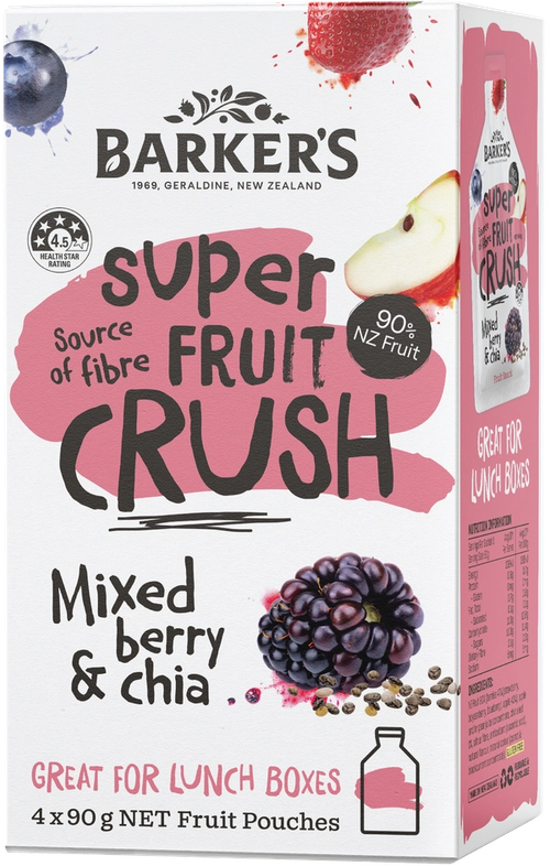 Mixed Berry & Chia Super Fruit Crush (4 pack)