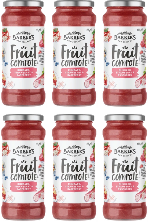 Rhubarb, Strawberry & Raspberry Fruit Compote (6x355g)