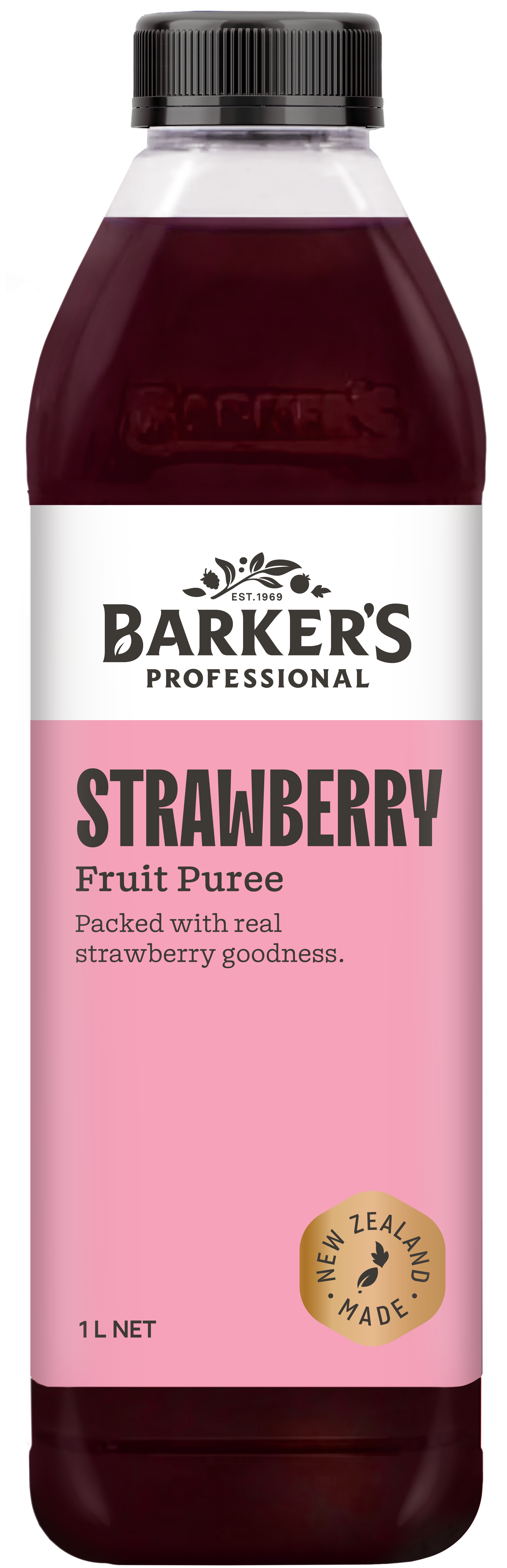 Barker's Professional Strawberry Fruit Puree 1L