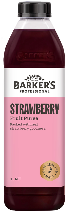 Barker's Professional Strawberry Fruit Puree 1L