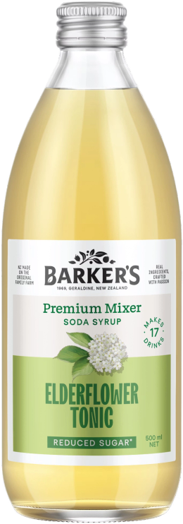 Elderflower Tonic Premium Mixer Soda Syrup 500ml