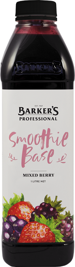Barker's Professional Mixed Berry Smoothie Base 1L