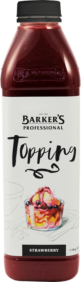 Barker's Professional Strawberry Topping 1.18kg