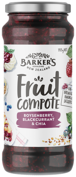 Boysenberry, Blackcurrant & Chia Fruit Compote 355g