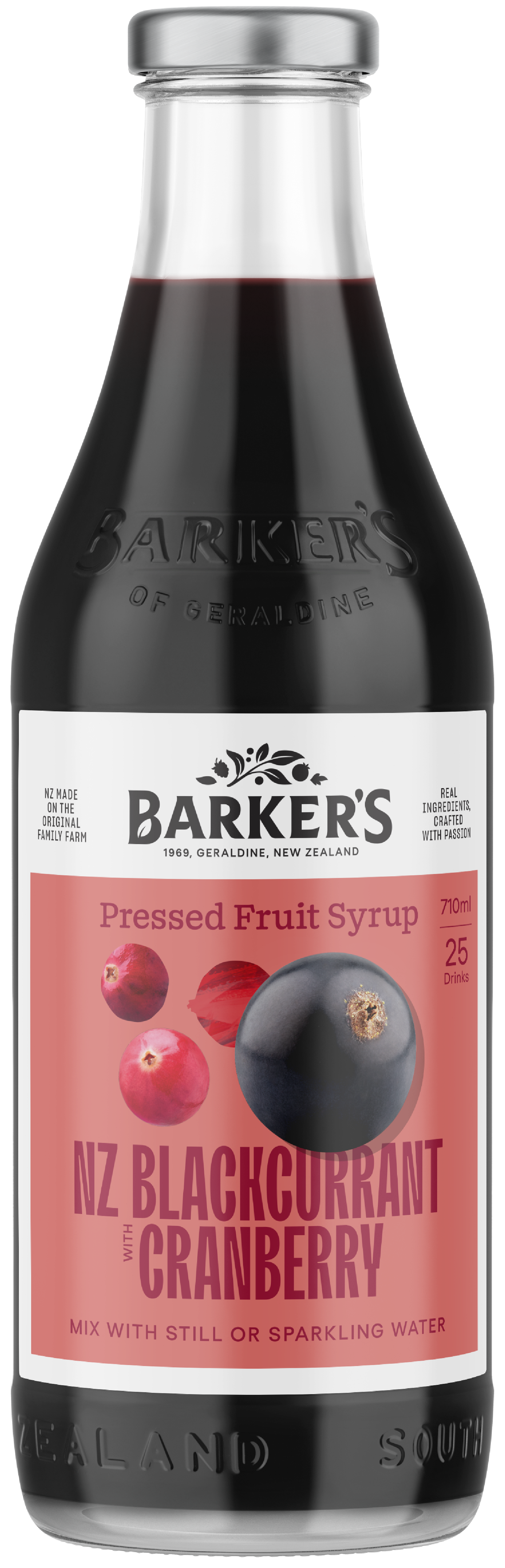 NZ Blackcurrant with Cranberry Fruit Syrup 710ml