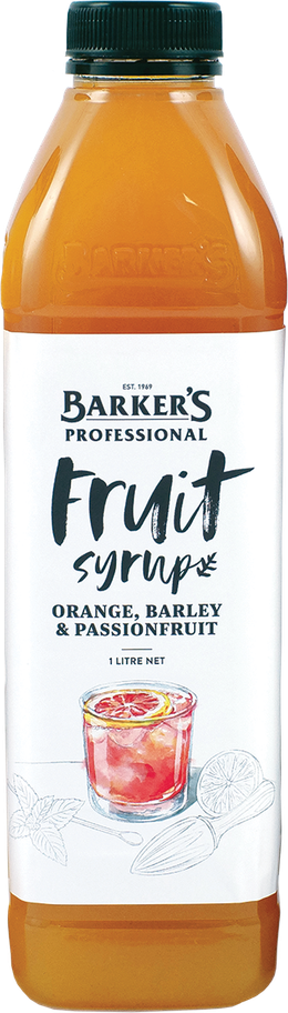 Barker's Professional Orange, Barley & Passionfruit 1L