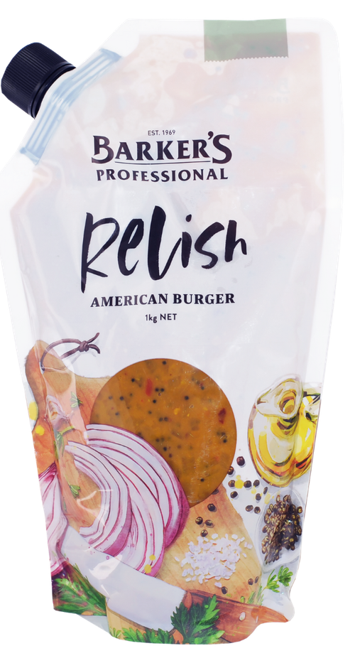 Barker's Professional American Burger Relish 1kg