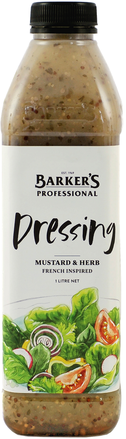 Barker's Professional Mustard & Herb Dressing 1L