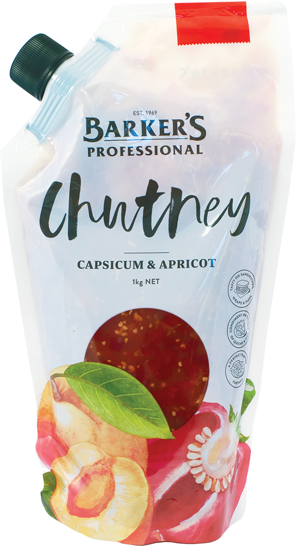 Barker's Professional Capsicum & Apricot Chutney 1kg