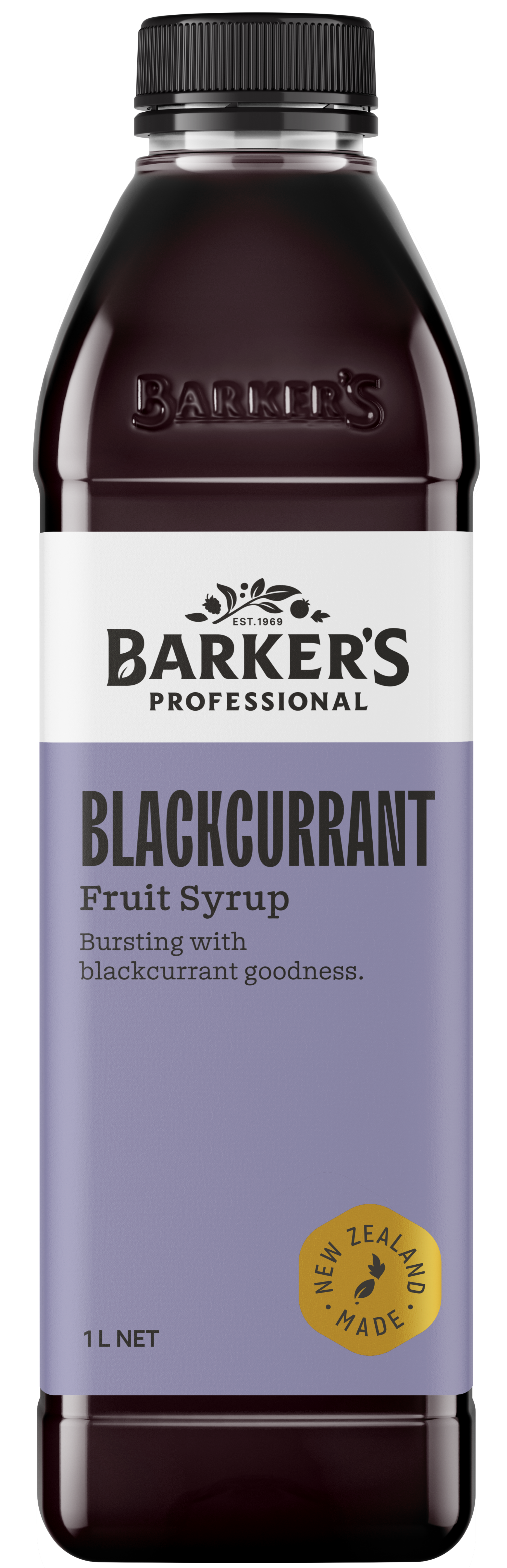 Barker's Professional Blackcurrant Fruit Syrup 1L