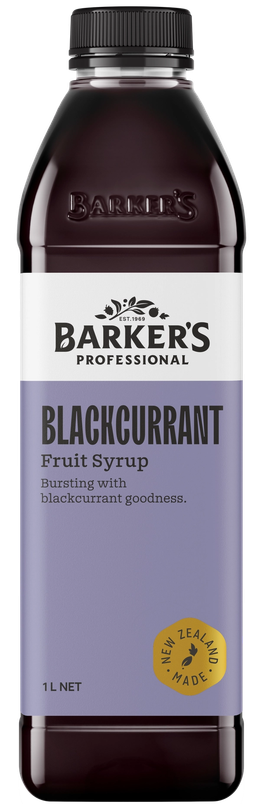 Barker's Professional Blackcurrant Fruit Syrup 1L