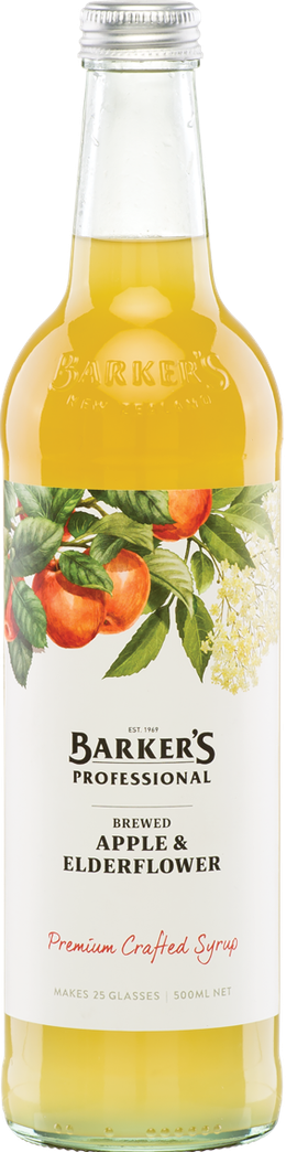 Barker's Professional Brewed Apple & Elderflower Syrup 500ml