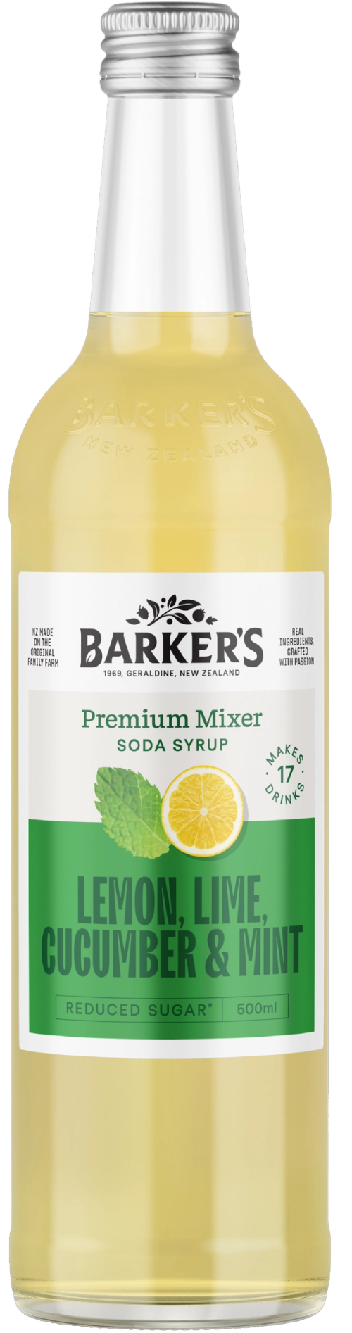 Lemon, Lime, Cucumber & Mint Premium Mixer Soda Syrup 500ml