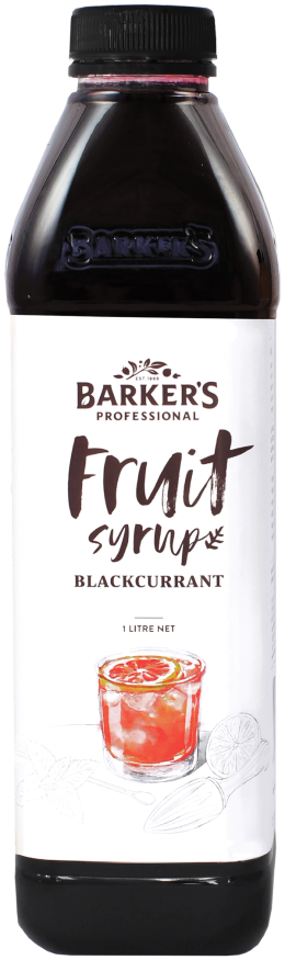Barker's Professional Blackcurrant Fruit Syrup 1L