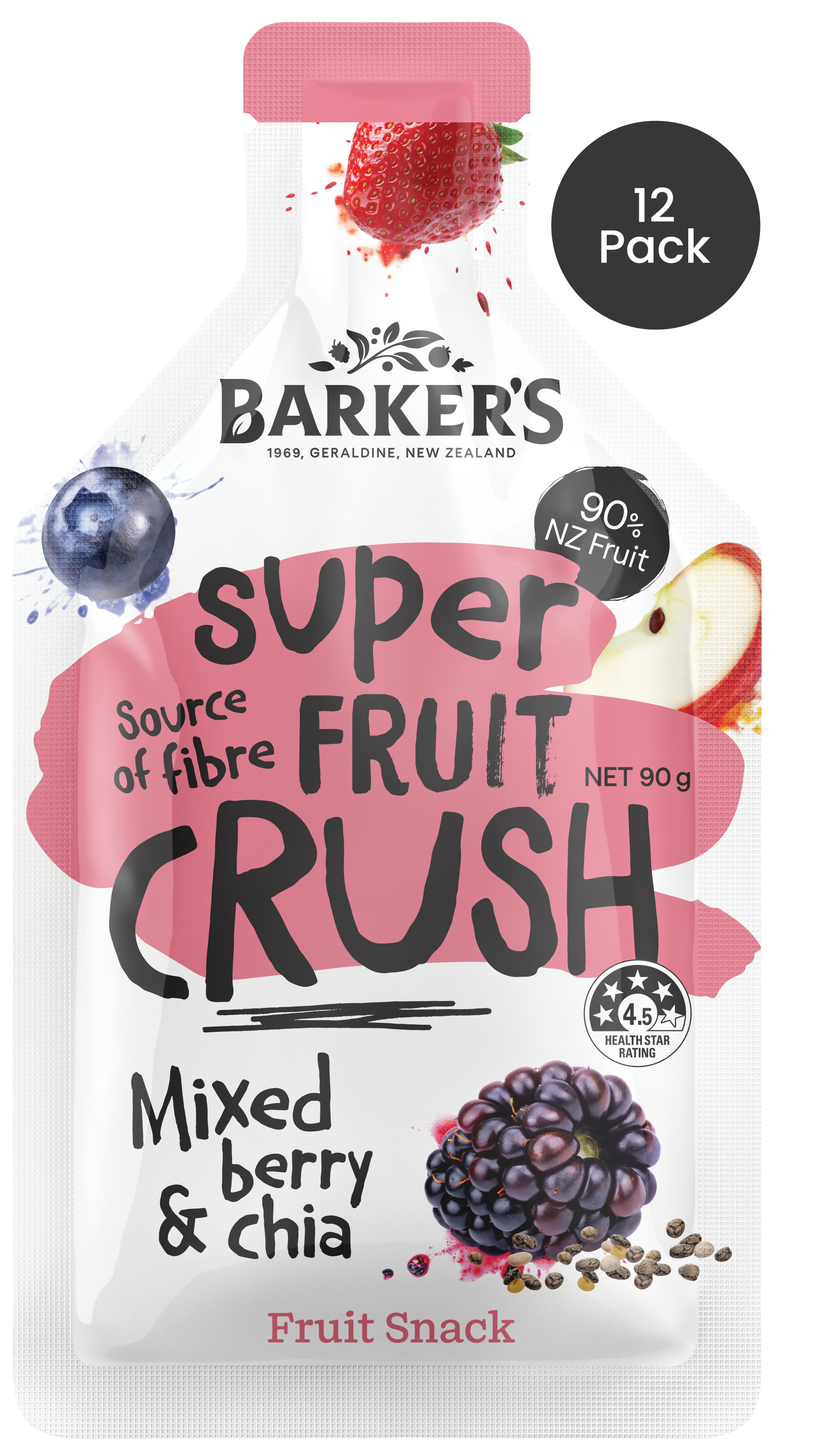 Mixed Berry & Chia Super Fruit Crush (12 pack)