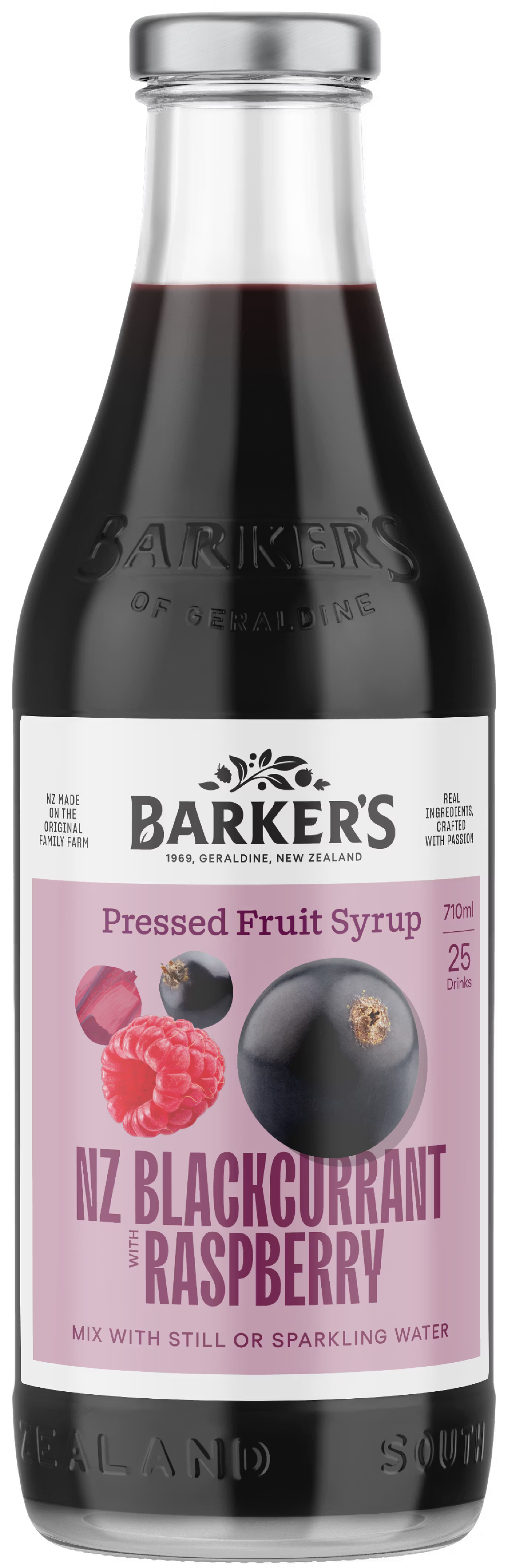 NZ Blackcurrant with Raspberry Classic Fruit Syrup 710ml
