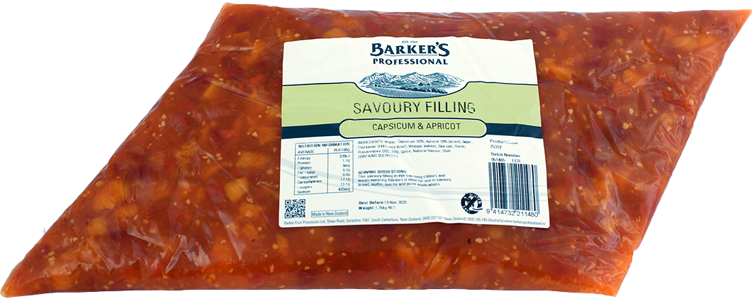 Barker's Professional Capsicum & Apricot Savoury Filling 1.25kg