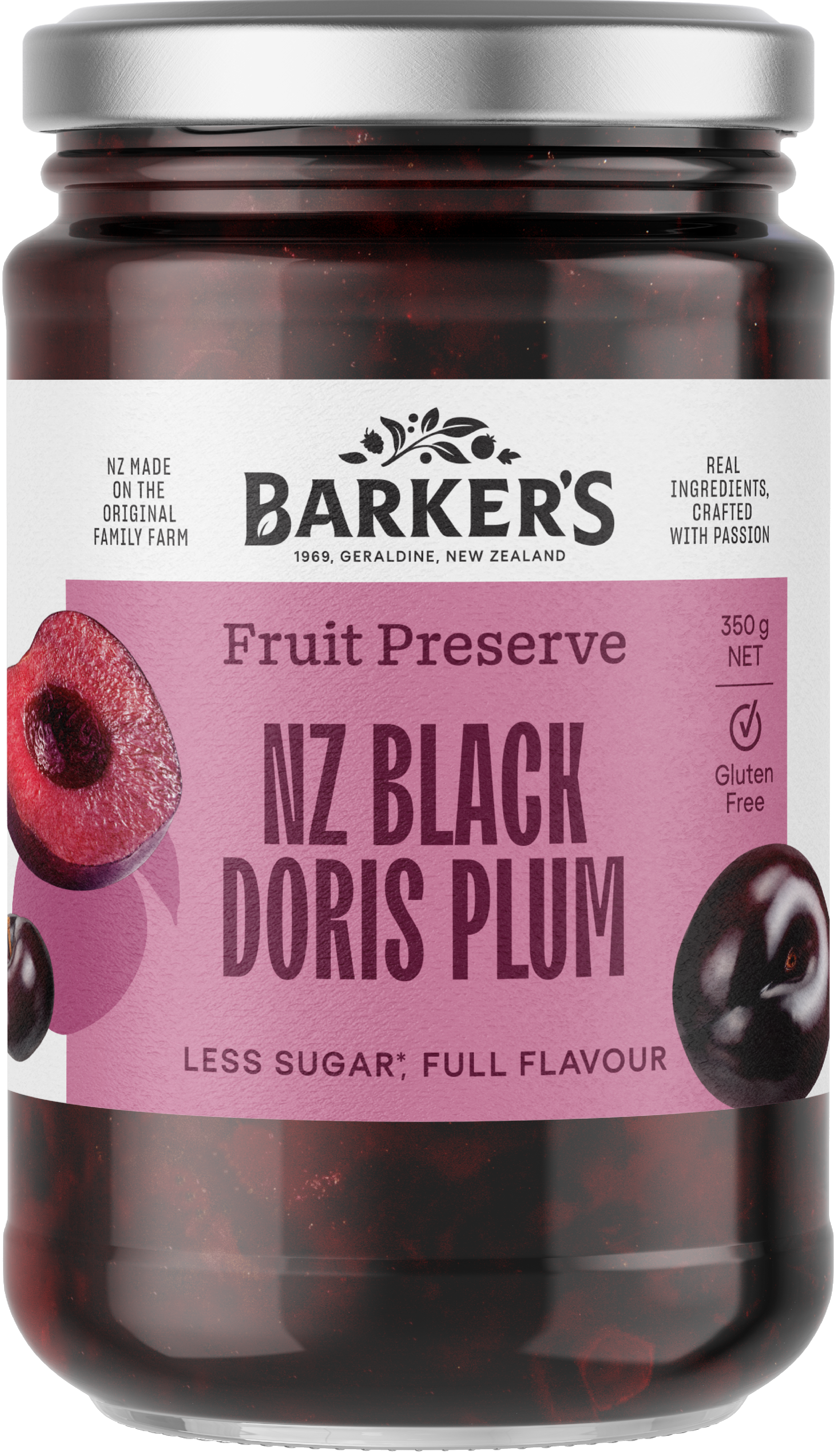 NZ Black Doris Plum Fruit Preserve 350g