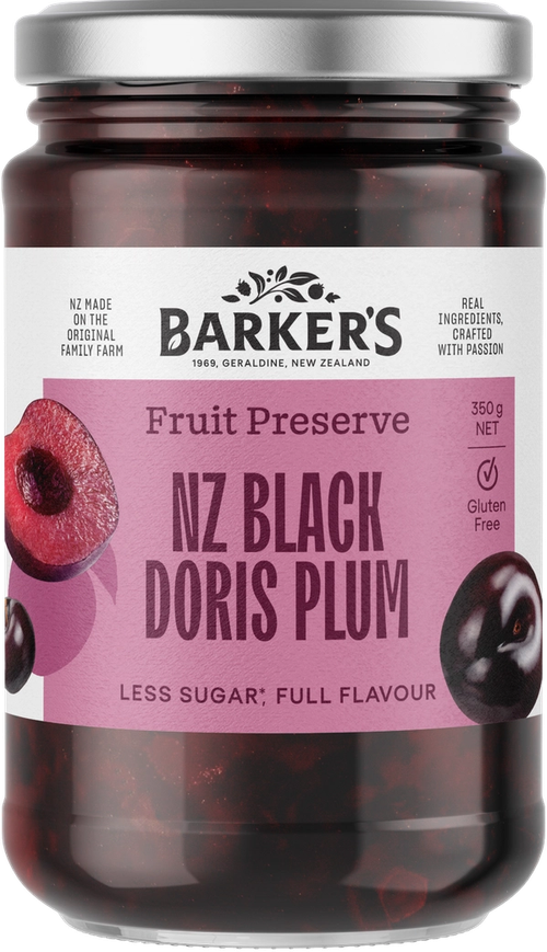 NZ Black Doris Plum Fruit Preserve 350g
