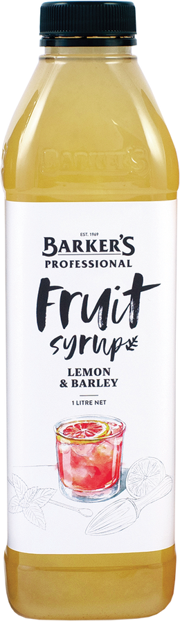 Barker's Professional Lemon & Barley Syrup 1L