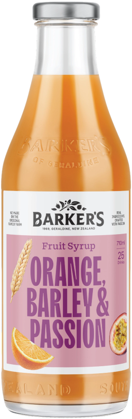 Orange & Barley with Passionfruit Fruit Syrup
