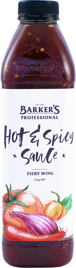 Barker's Professional Fiery Wing Hot & Spicy Sauce 1.2kg