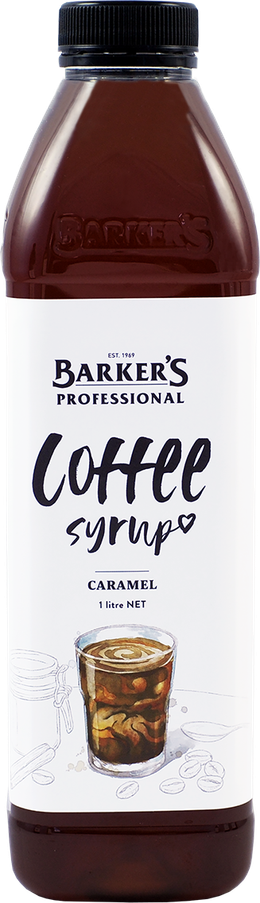Barker's Professional Caramel Coffee Syrup 1L