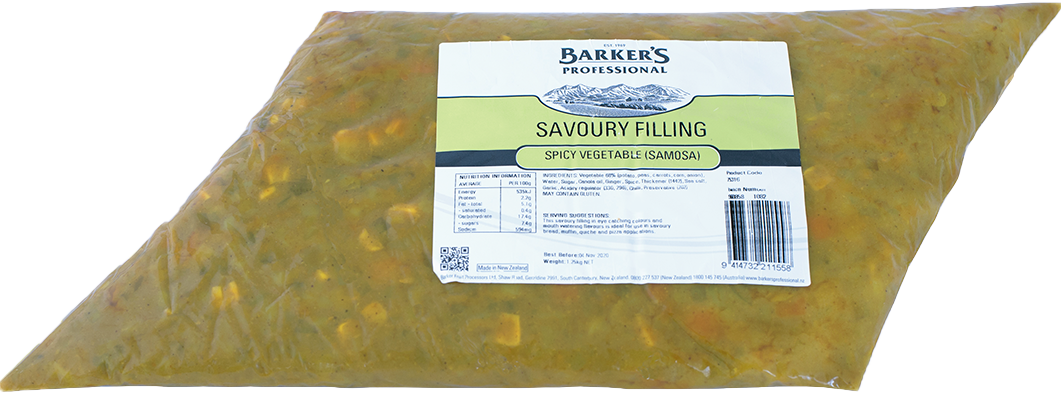 Barker's Professional Spicy Vegetable Savoury Filling 1.25kg