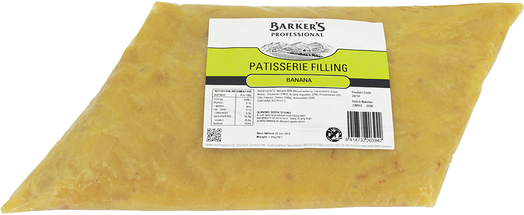 Barker's Professional Banana Patisserie Filling 1.25kg