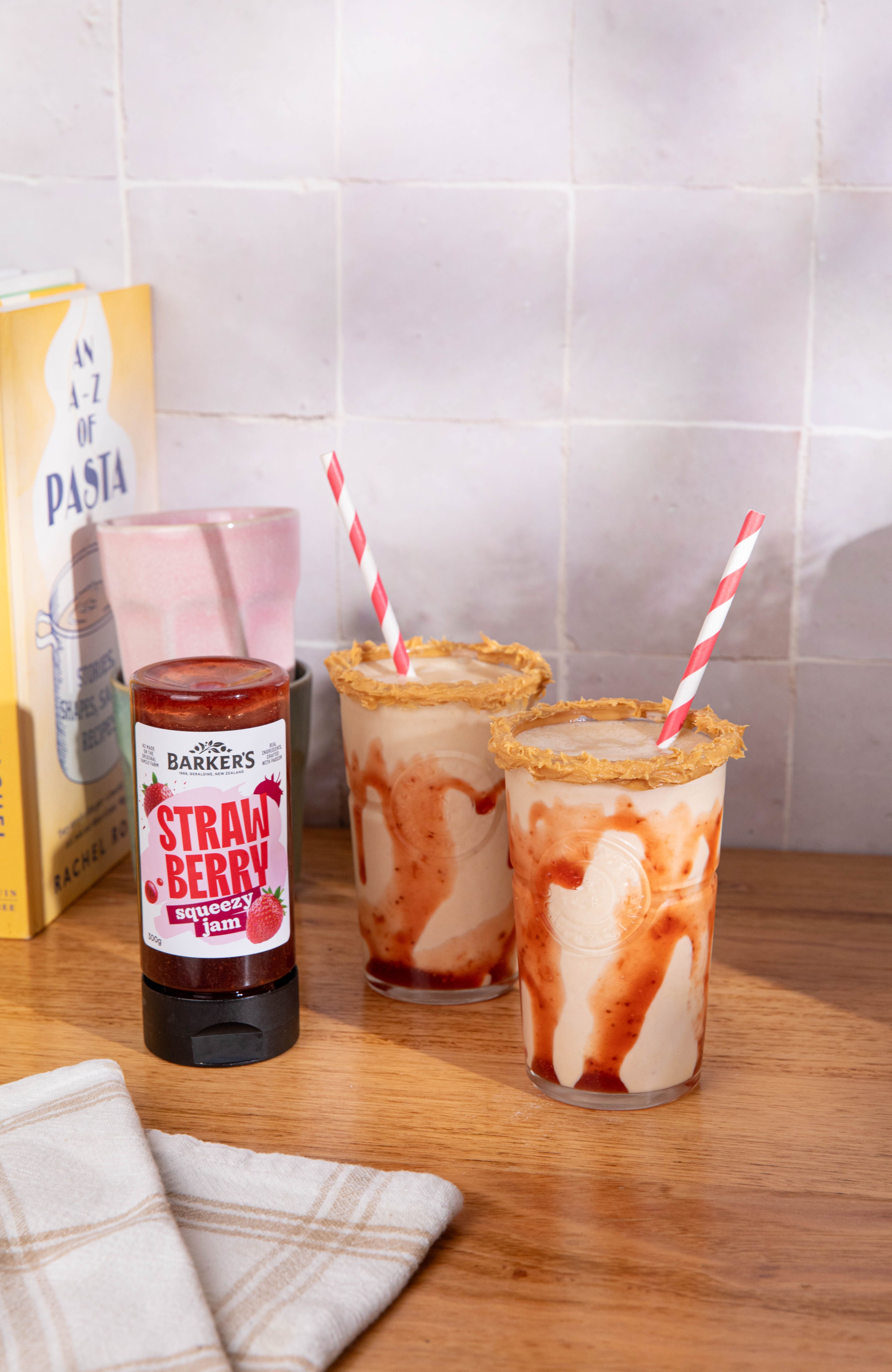 Recipe | Peanut Butter & Jam Milkshake | Barker's of Geraldine