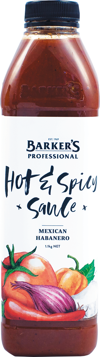 Barker's Professional Mexican Habanero Hot & Spicy Sauce 1.1kg