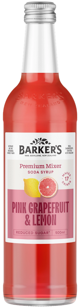 Pink Grapefruit & Lemon Premium Mixer Soda Syrup 500ml