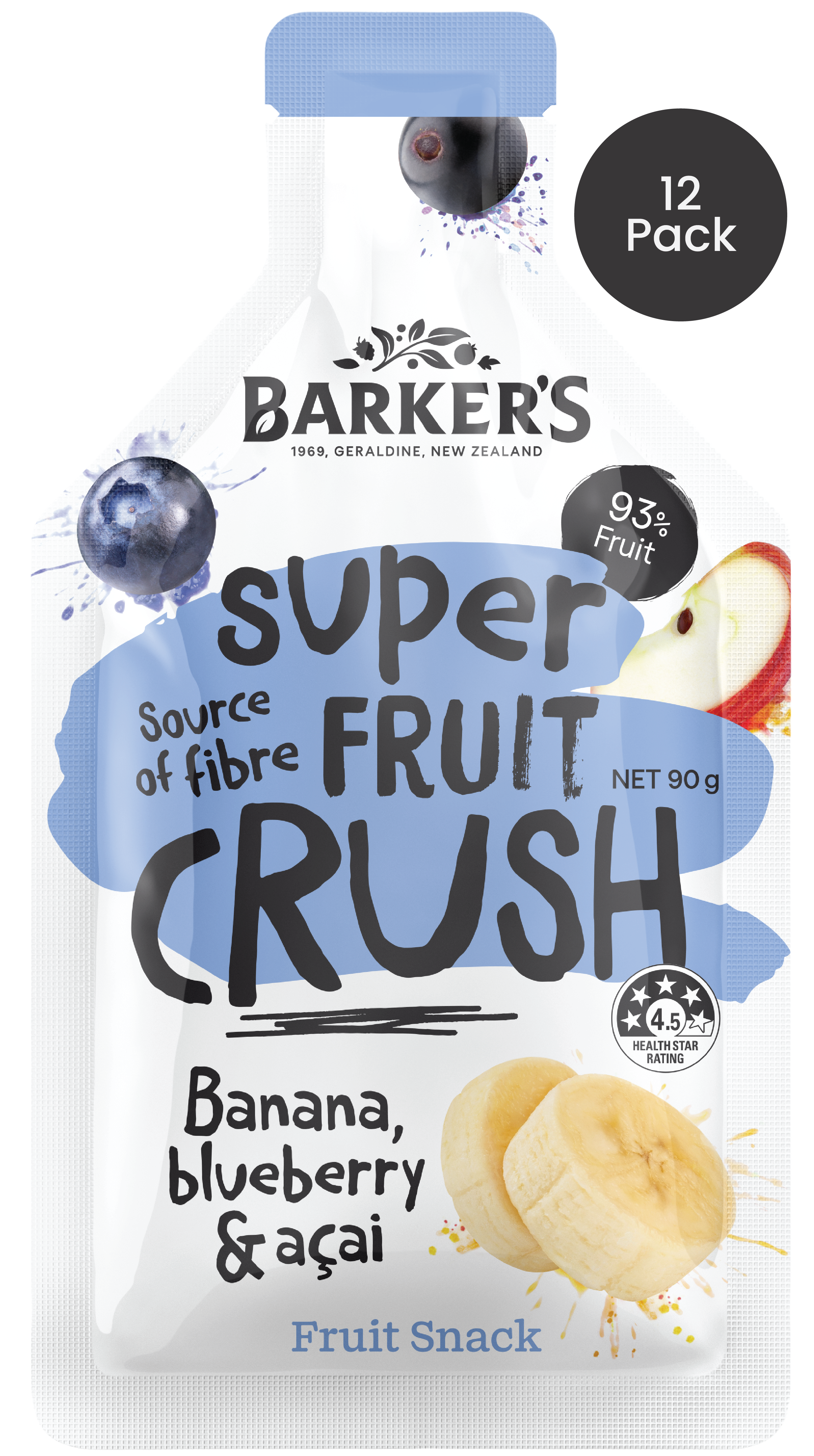 Banana, Blueberry & Açai Super Fruit Crush (12 pack)