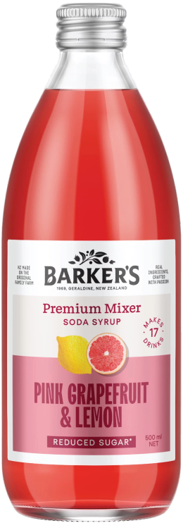 Pink Grapefruit & Lemon Premium Mixer Soda Syrup 500ml