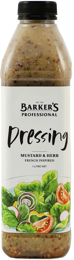 Barker's Professional Mustard & Herb Dressing 1L