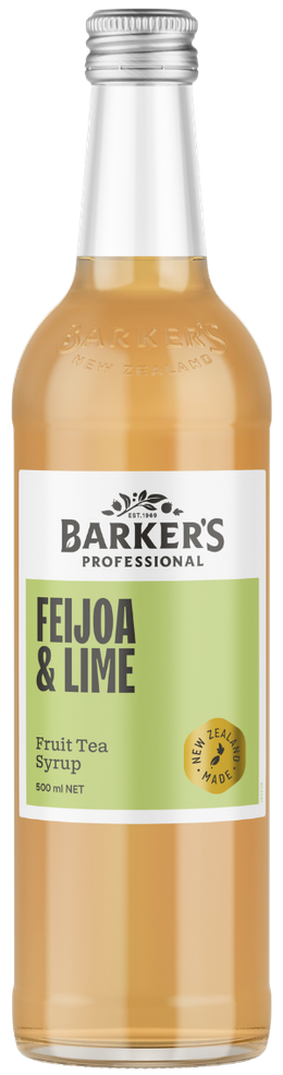 Barker's Professional Feijoa & Lime Fruit Tea Syrup 500ml